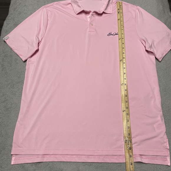 RLX Ralph Lauren Golf Polo Mens Large Pink Sea Island Performance Stretch - Picture 4 of 9